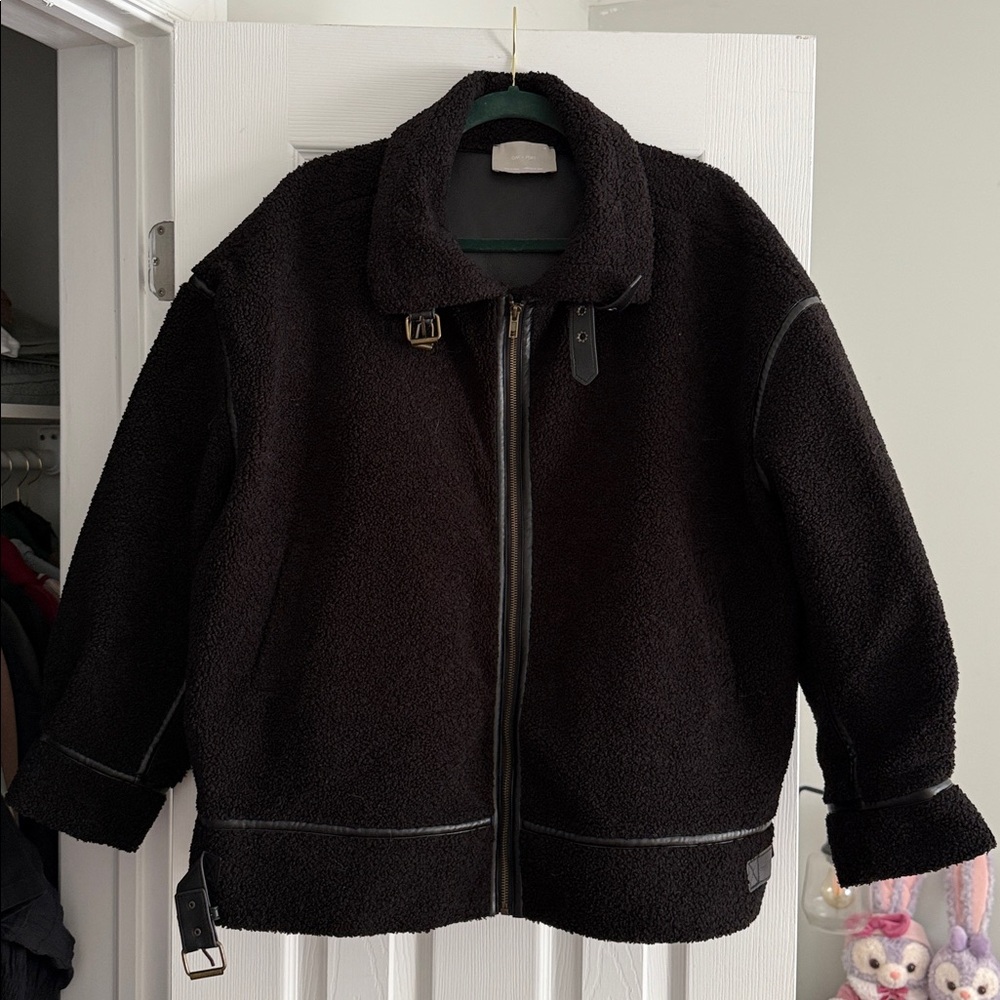 OAK + FORT Black Fleece Jacket